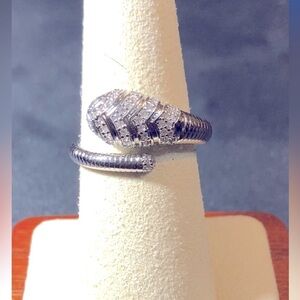 🔥 NEW Pretty Bird 18K White Gold Plated Wrap Crystal Adjustable Ring